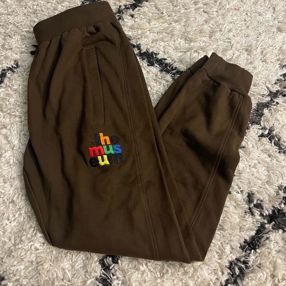 Brown Embroidered Logo Sweatpants - Men's Joggers
